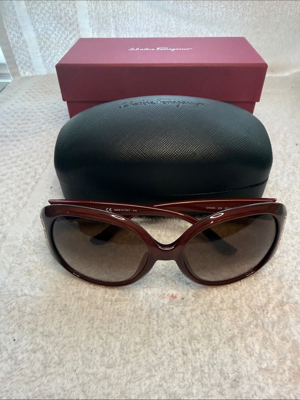 Salvatore Ferragamo SF668S Brown Gradient Oversized Sunglasses